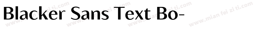 Blacker Sans Text Bo字体转换